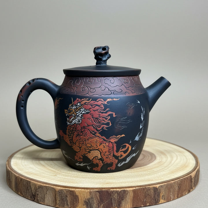 Qi Lin Dragon- Master Handmade Jianshui Teapot