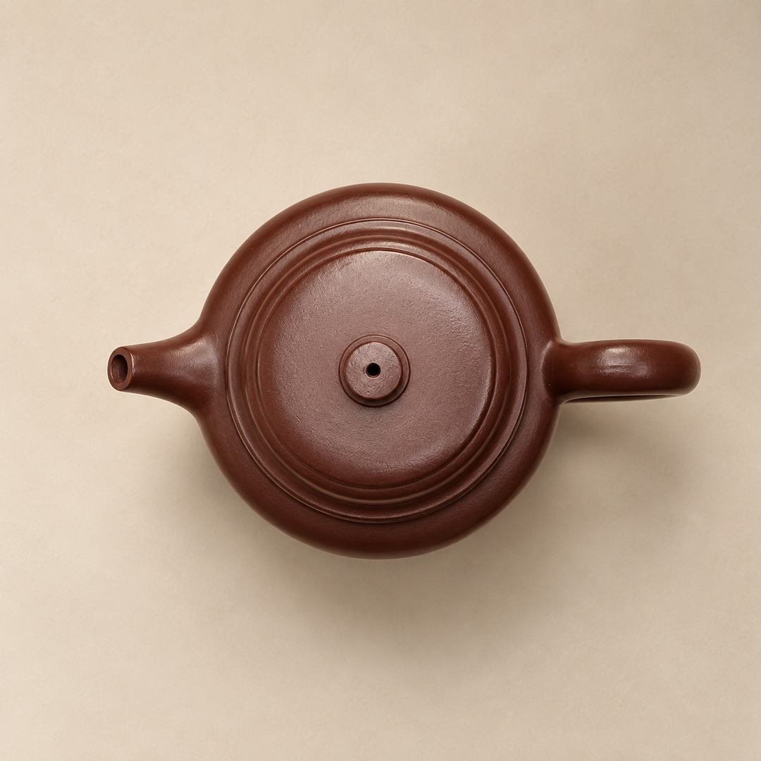 Yixing “De Zhong” Handmade Flat Zini Teapot 170ml