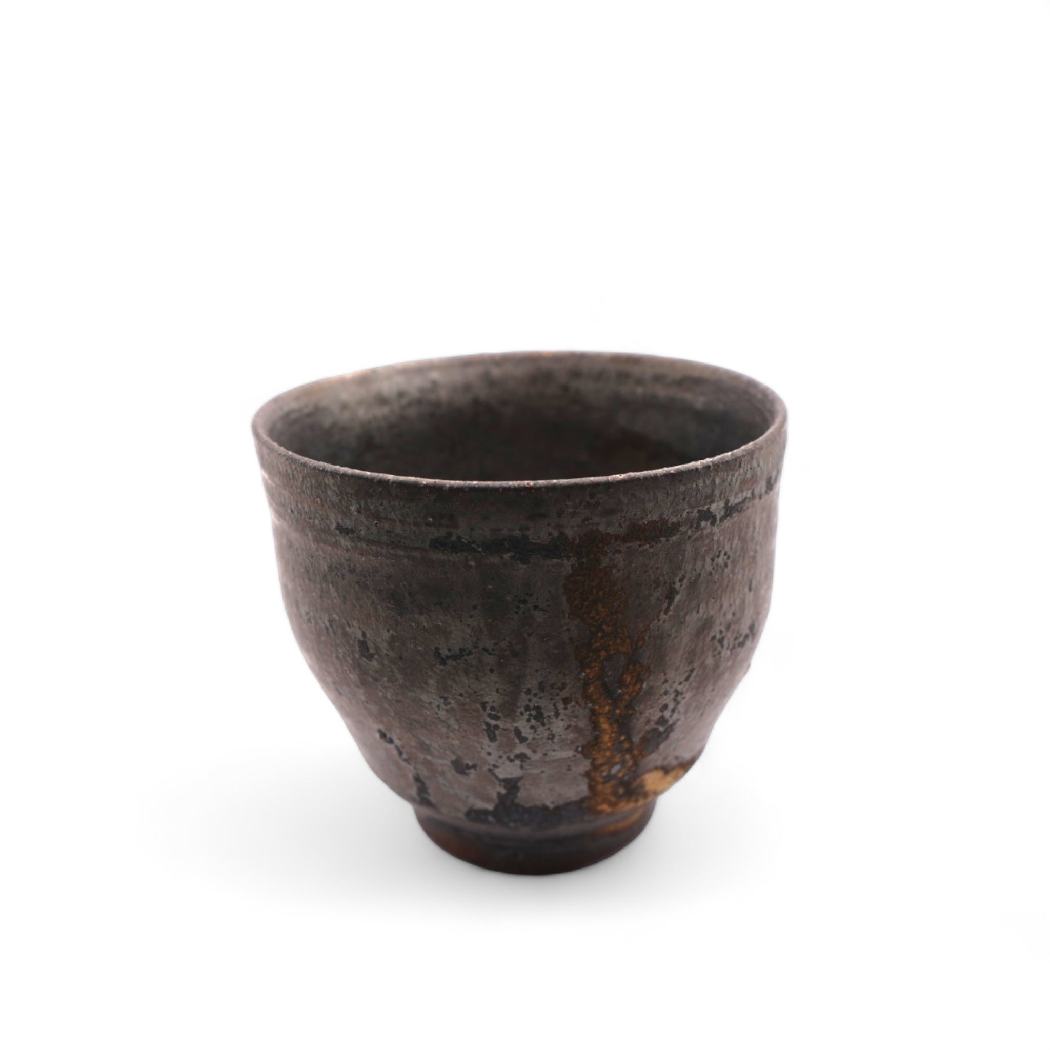 Handmade Wood-Fired Ceramic Teacup - Mythic Metal