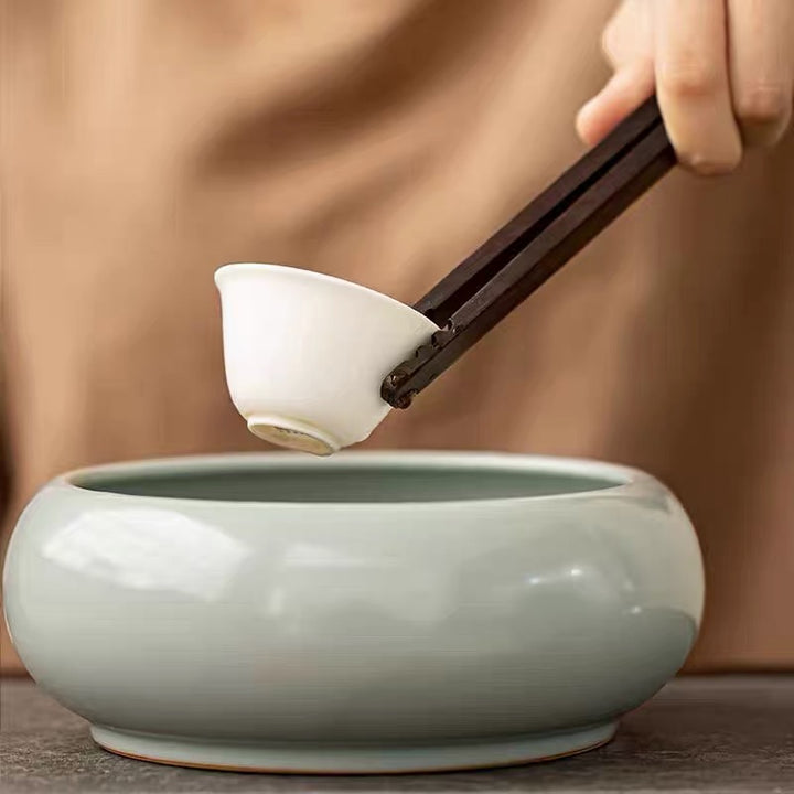 Handcrafted One-Piece Wooden Tea Tong