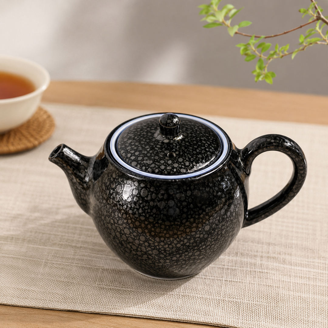 Starlight Tenmoku -Japanese Kyoto Kyusu Teapot