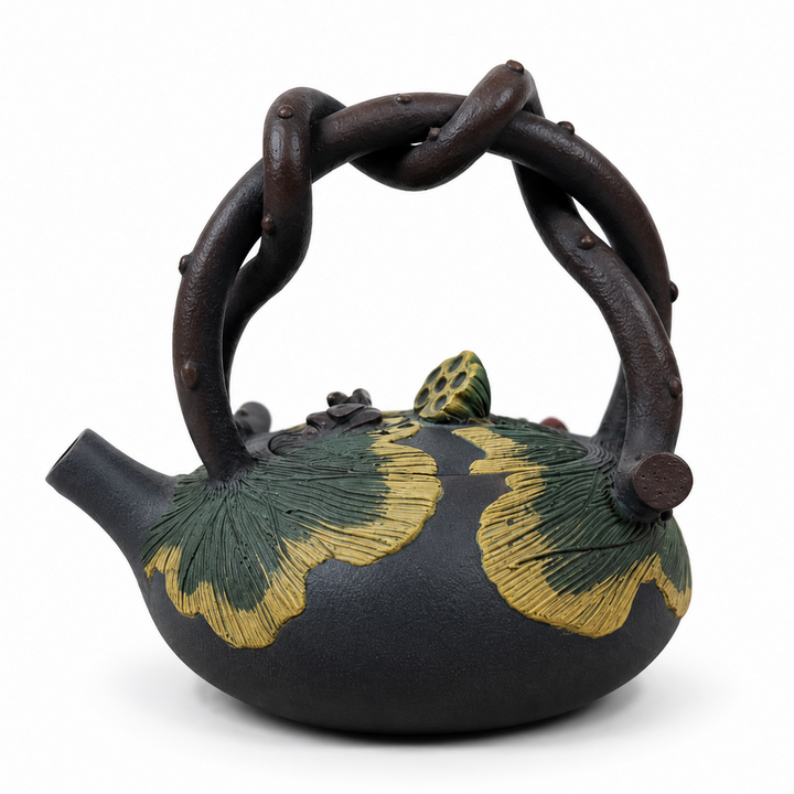 Lotus Vine Harmony-Master Handmade Jianshui Teapot