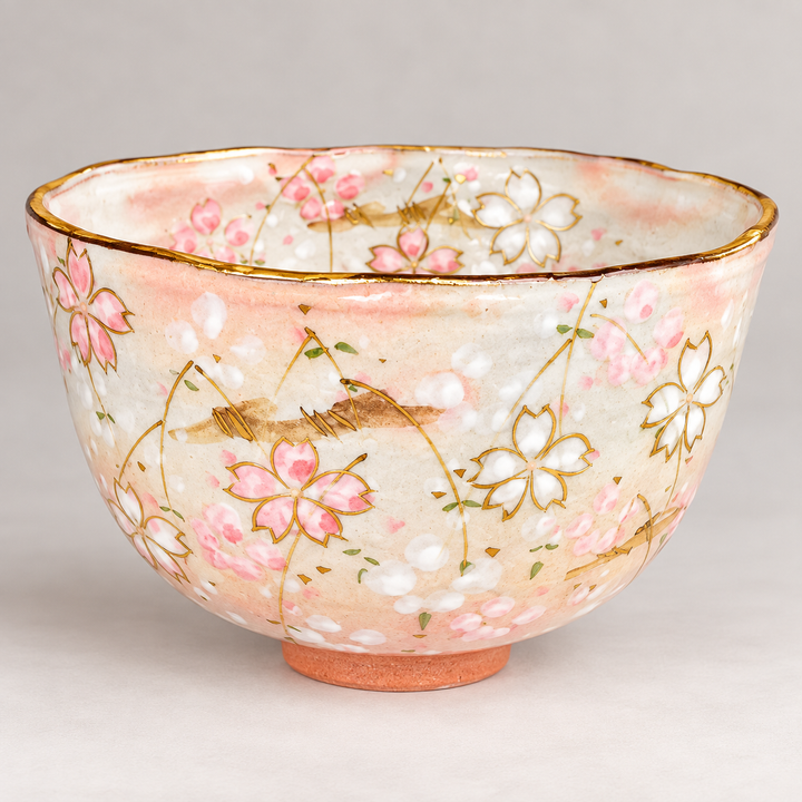 "Sakura" Kyoyaki Handcrafted Matcha Bowl