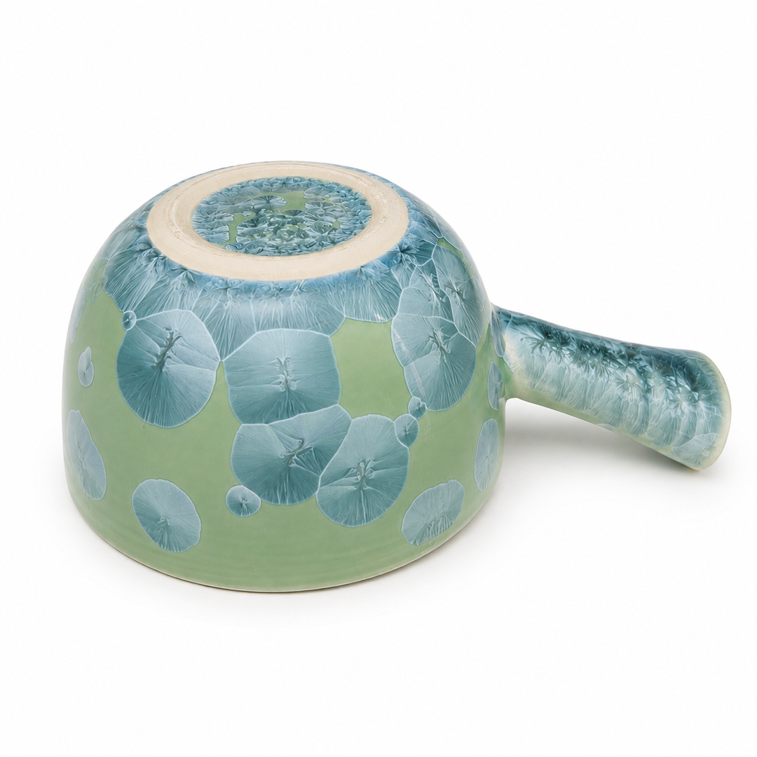 Frost Bloom -Japanese Kyoto Ice Crystal Glaze Kyusu Teapot