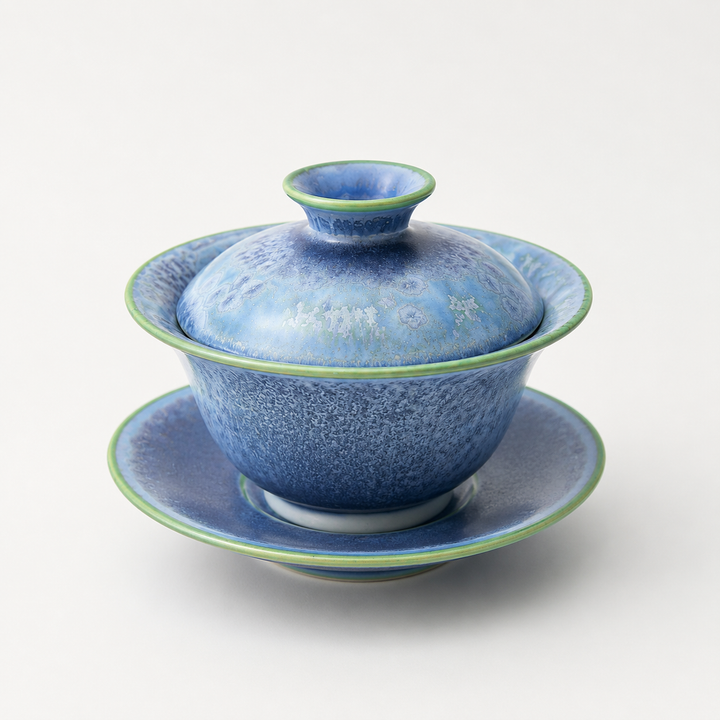 Moonlit Azure -Jingdezhen Handmade Woodfired Gaiwan