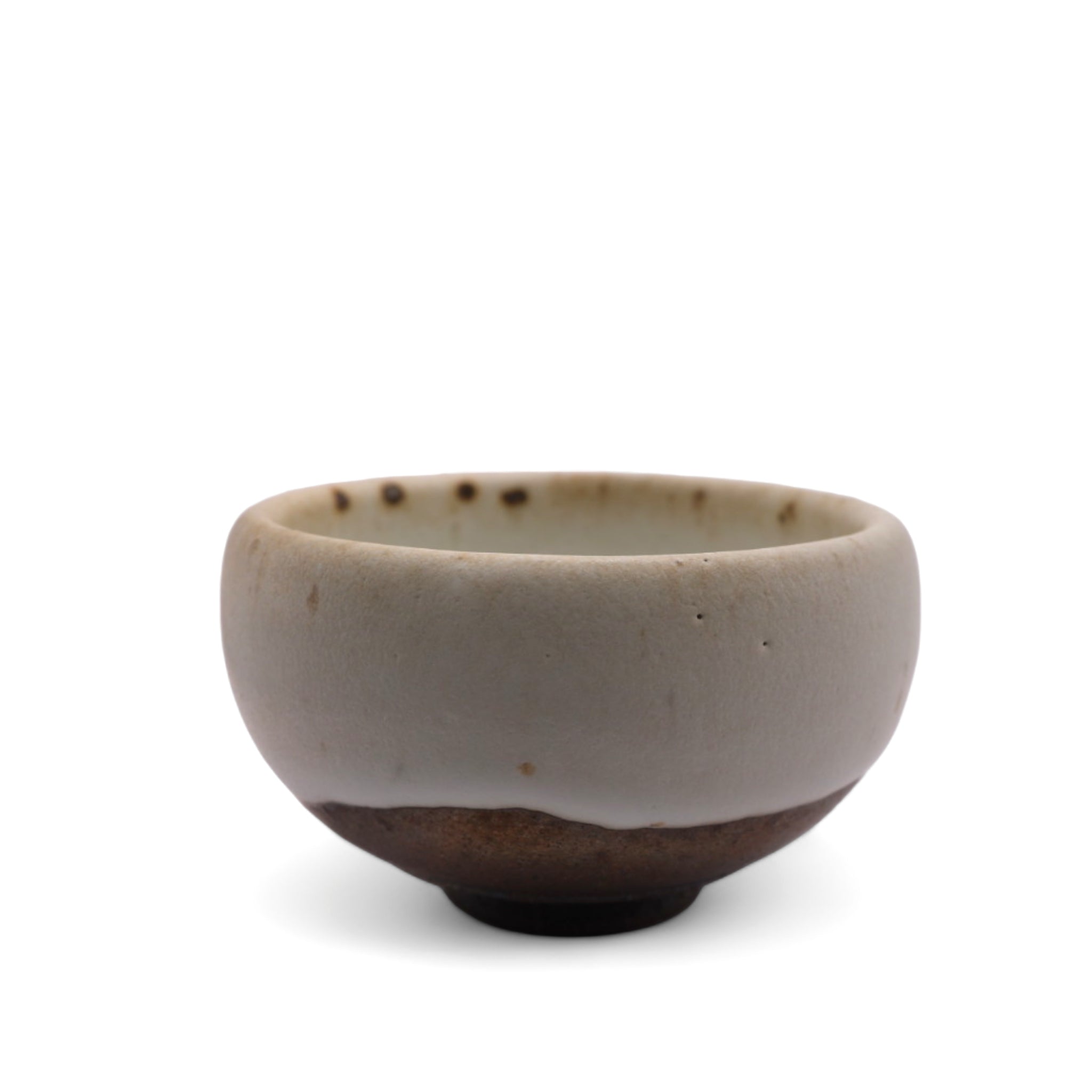 Taiwanese Handmade Wood-Fired Ceramic Teacup - Creamy Horizon
