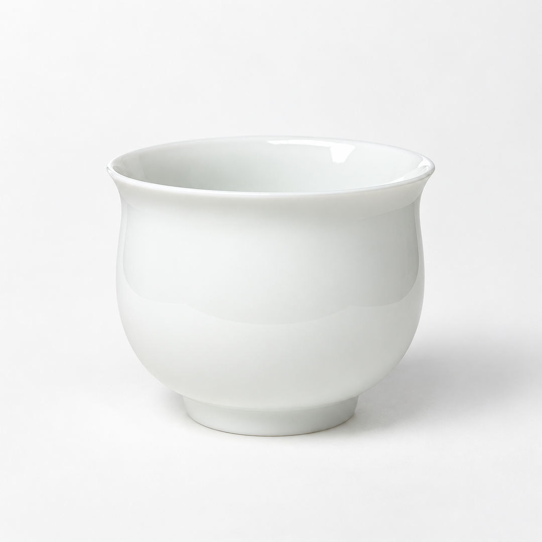Jingdezhen "Huabao" Large White Jade Teacup 150ml