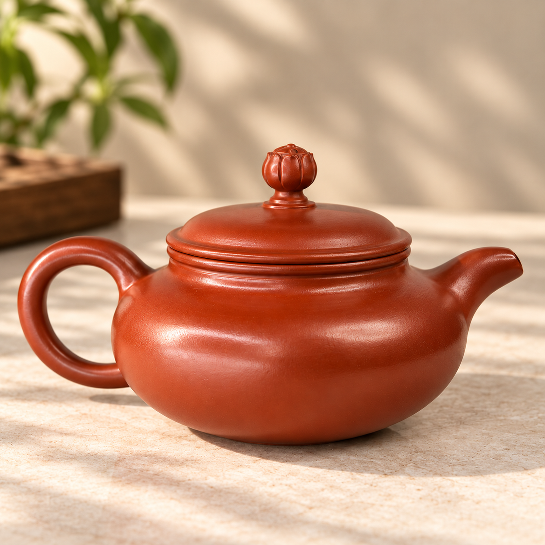 Lotus Pearl – Handmade Yixing Dahongpao Zhuni Teapot | 130ml