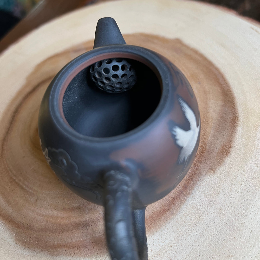 Moonlit Crane- Master Handmade Jianshui Small Solo Teapot