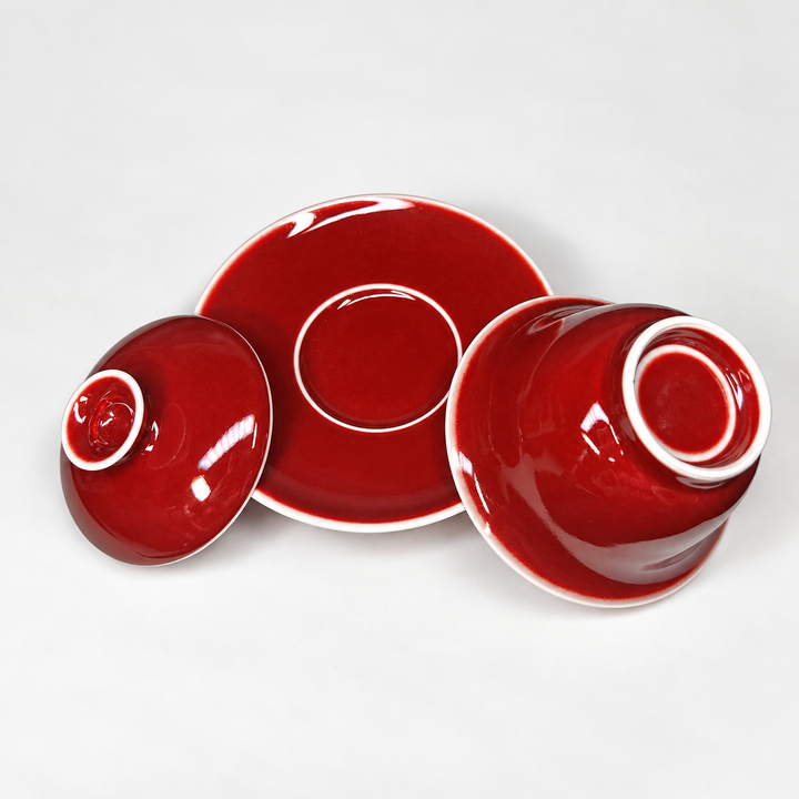 Langhong Gaiwan- Legendary Copper Red of Jingdezhen