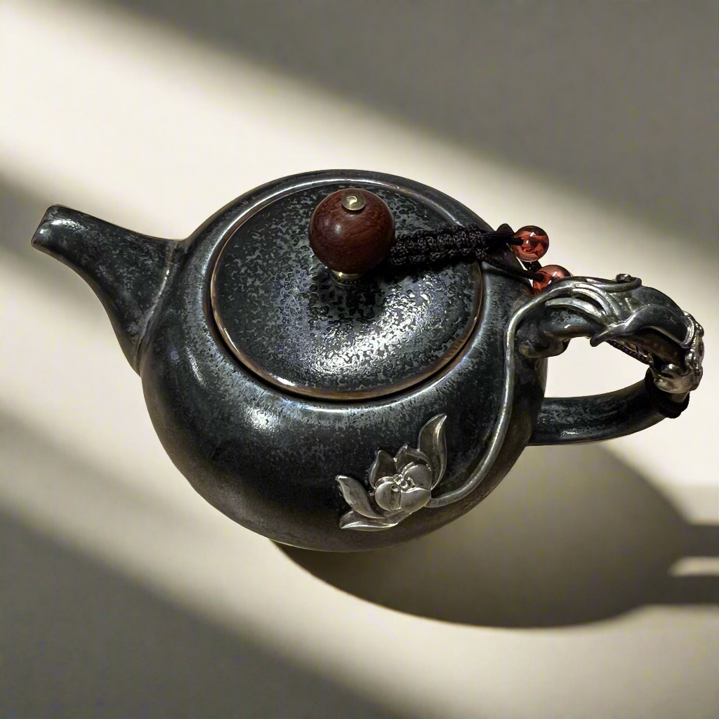Dark Grey Tenmoku Travel Tea Set
