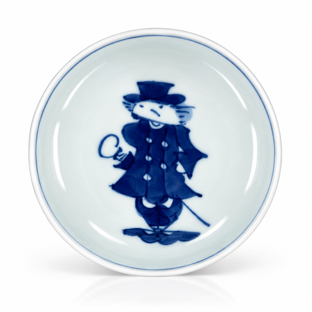 Japanese Handcrafted Arita-yaki Qinghua Porcelain Teacup