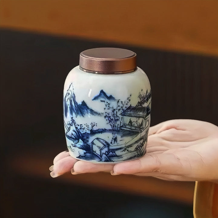 Premium Qinghua Porcelain Canister