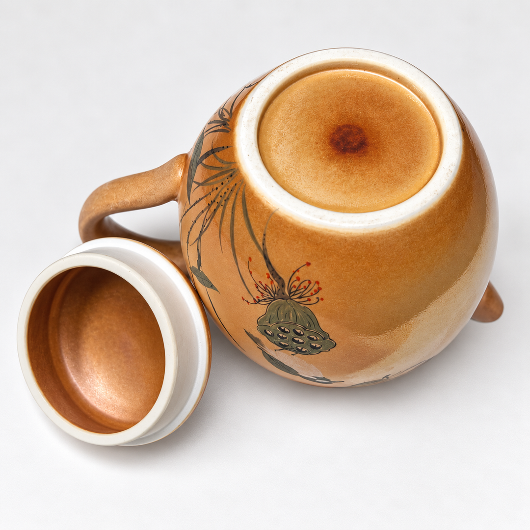Lotus Whispers - Handcrafted Jingdezhen Teapot 130ml