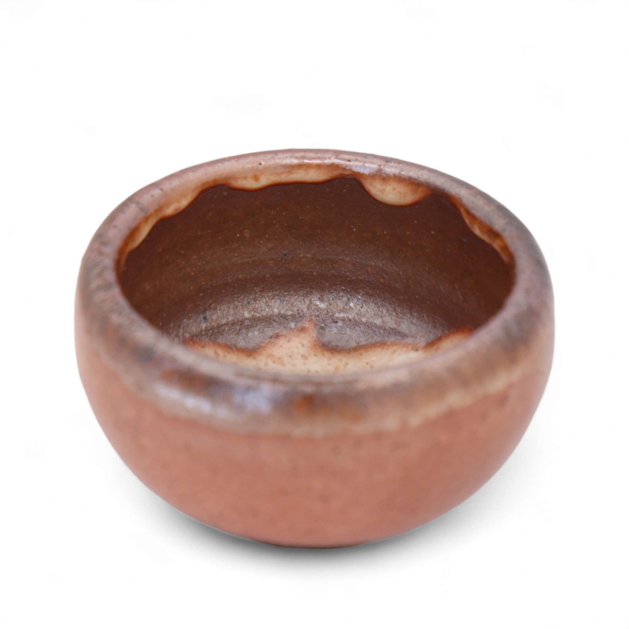 Taiwanese Handmade Wood-Fired Ceramic Teacup - Amber Eclipse