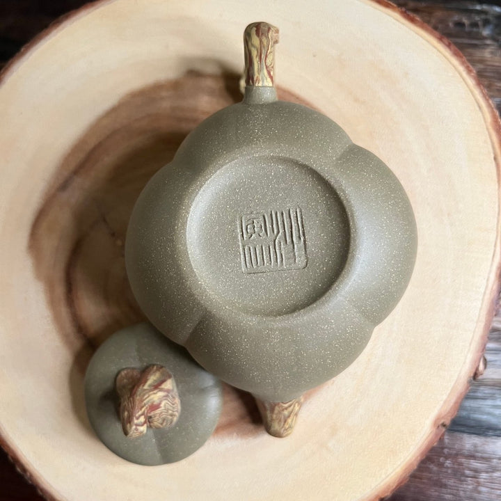 Ancient Forest - Handmade Duanni Green Clay Yixing Teapot - Tea and Whisk