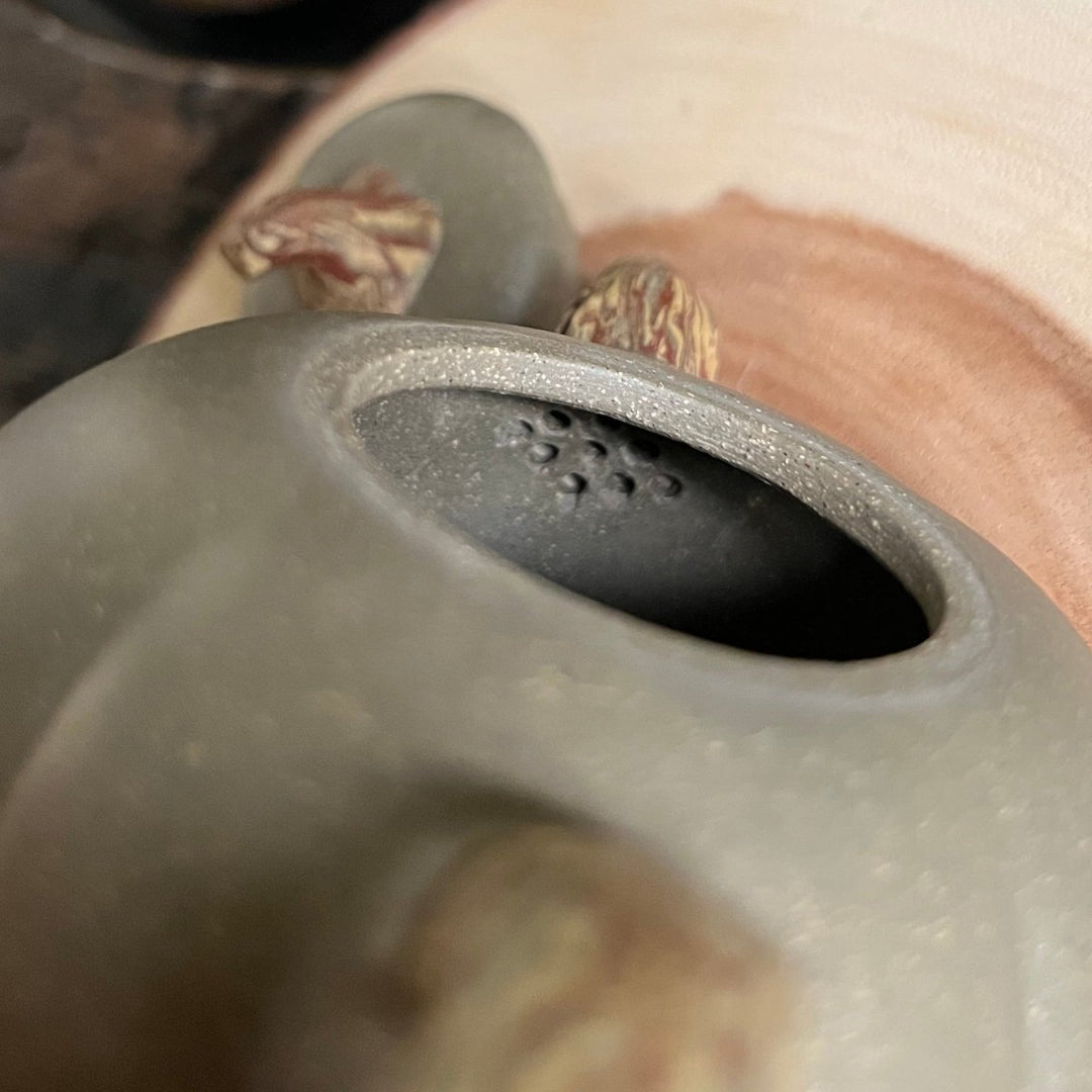 Ancient Forest - Handmade Duanni Green Clay Yixing Teapot - Tea and Whisk