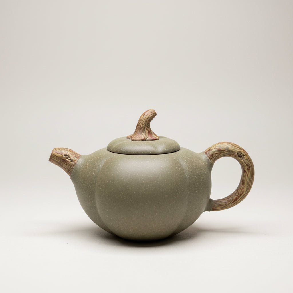 Ancient Forest - Handmade Duanni Green Clay Yixing Teapot - Tea and Whisk
