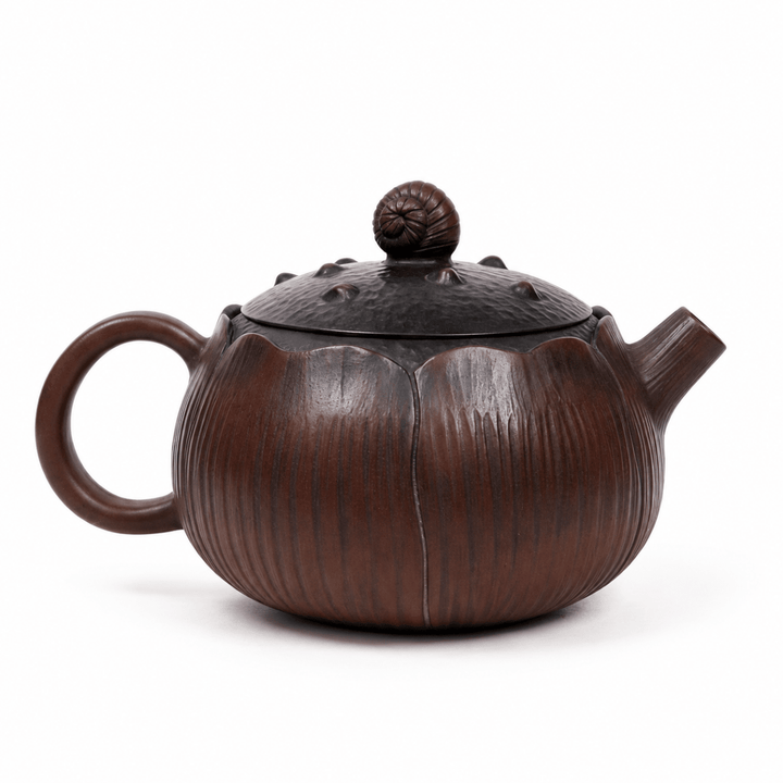 Ancient Lotus Heart-Jianshui Master Handcrafted Teapot - Tea and Whisk