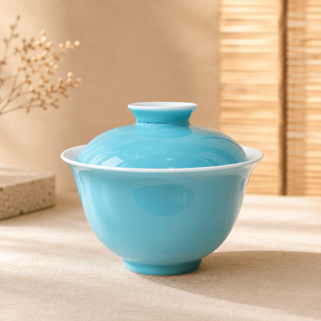 "Art Of Blue" Jingdezhen Jade Porcelain Gaiwan - Tea and Whisk