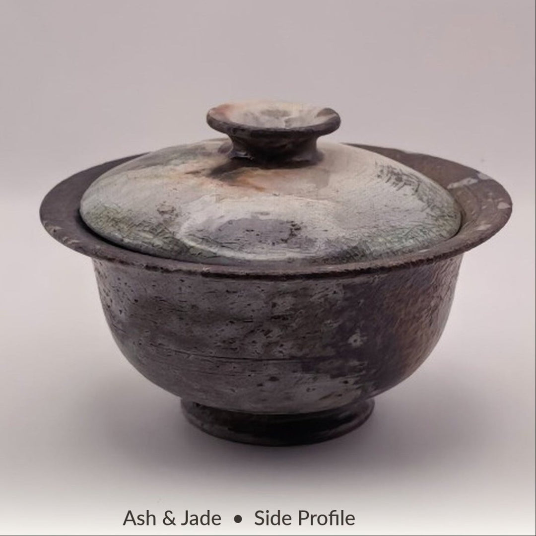 Ash & Jade Jingdezhen Wood-Fired Gaiwan – 80–85 ml - Tea and Whisk