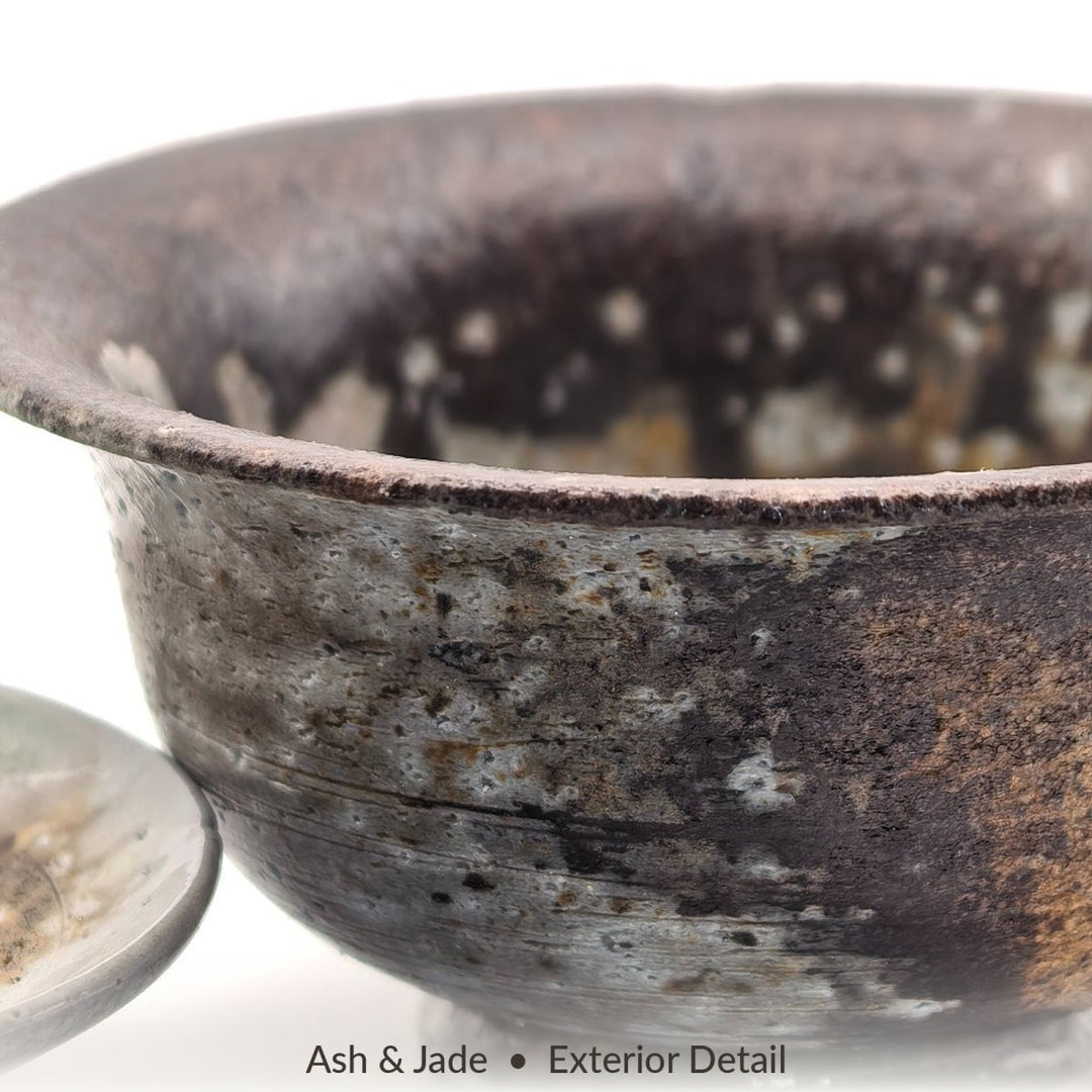 Ash & Jade Jingdezhen Wood-Fired Gaiwan – 80–85 ml - Tea and Whisk