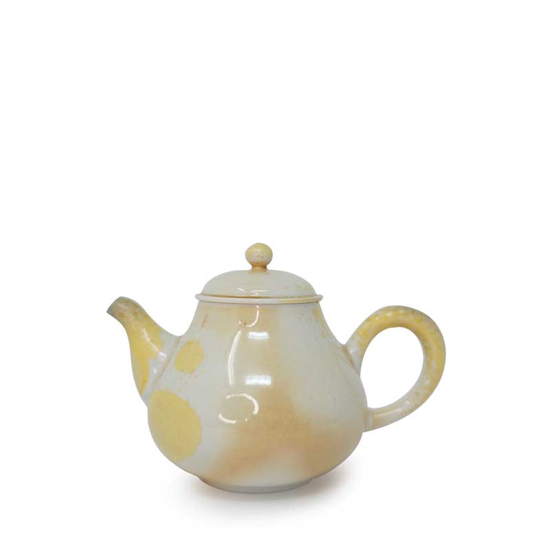 Ash Yellow Wood - fired Teapot - Tea and Whisk