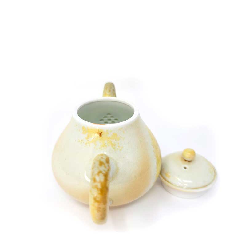 Ash Yellow Wood - fired Teapot - Tea and Whisk