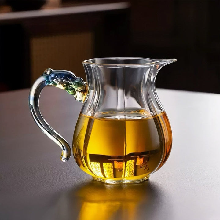 Aurora Dragon - Crystal Glass Fairness Cup / Tea Pitcher / Cha Hai - Tea and Whisk