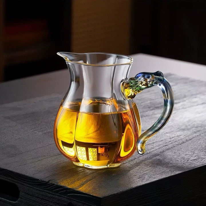 Aurora Dragon - Crystal Glass Fairness Cup / Tea Pitcher / Cha Hai - Tea and Whisk