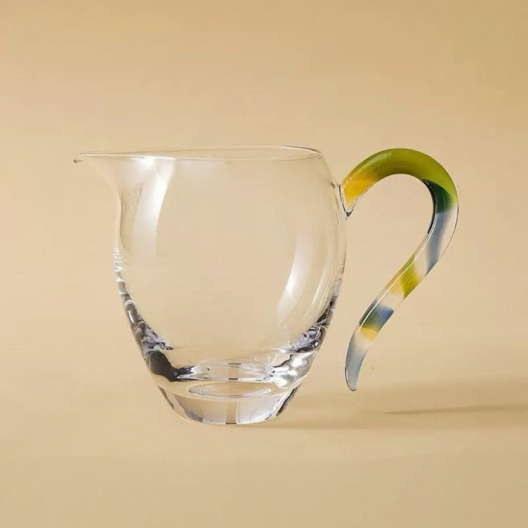 Aurora Handle Cha Hai - Crystal Glass Fairness Cup / Tea Pitcher - Tea and Whisk