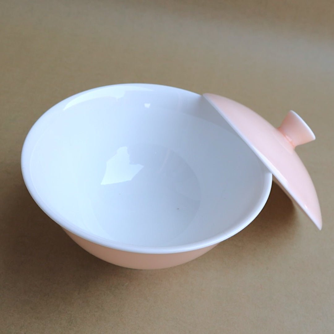 Authentic Jingdezhen Jade Porcelain Colorful Gaiwan - Tea and Whisk