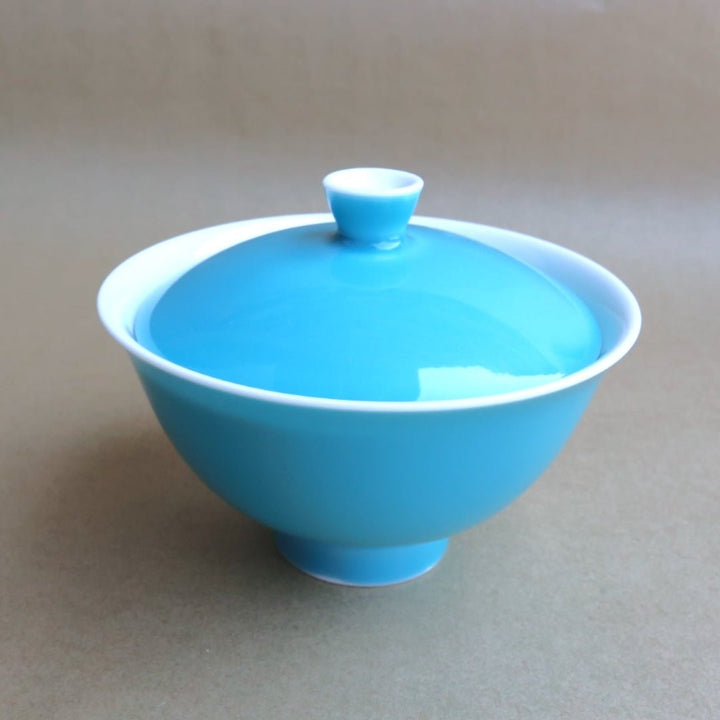 Authentic Jingdezhen Jade Porcelain Colorful Gaiwan - Tea and Whisk