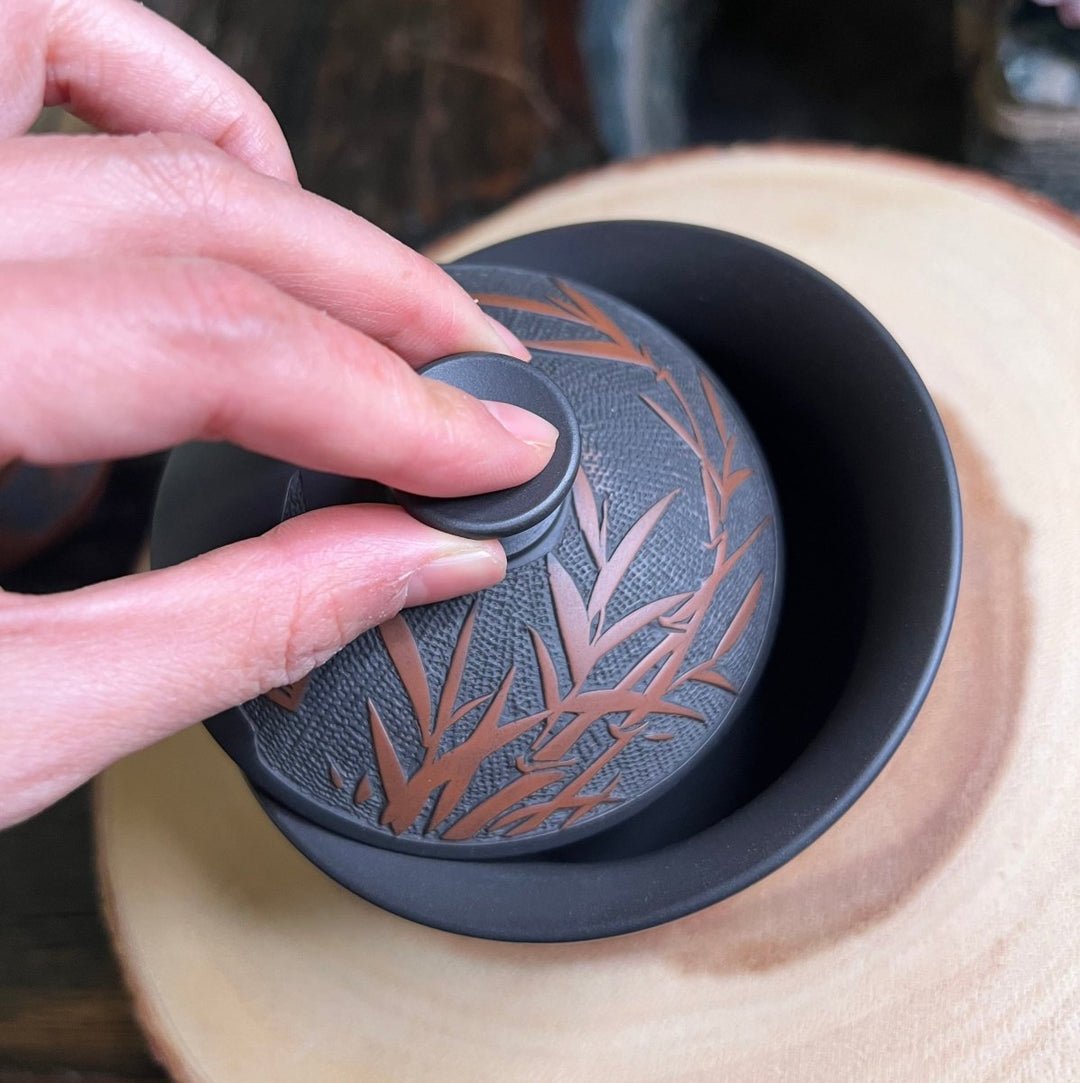 Bamboo Serenity Jianshui Handcrafted Traditional Gaiwan - Tea and Whisk