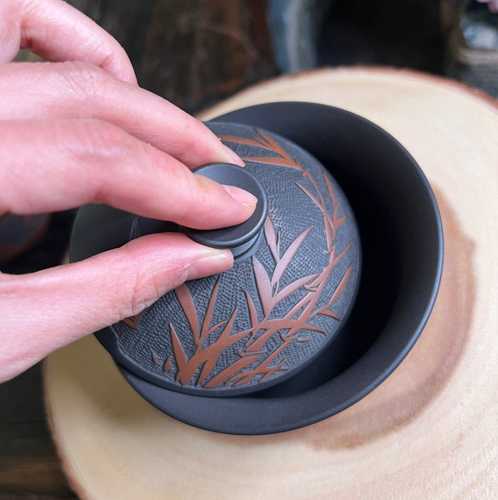Bamboo Serenity Jianshui Handcrafted Traditional Gaiwan - Tea and Whisk