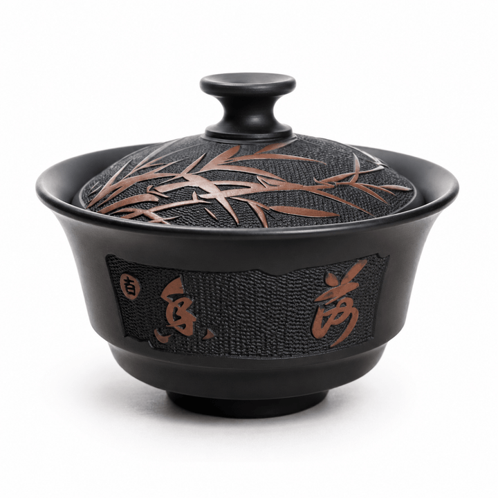 Bamboo Serenity Jianshui Handcrafted Traditional Gaiwan - Tea and Whisk