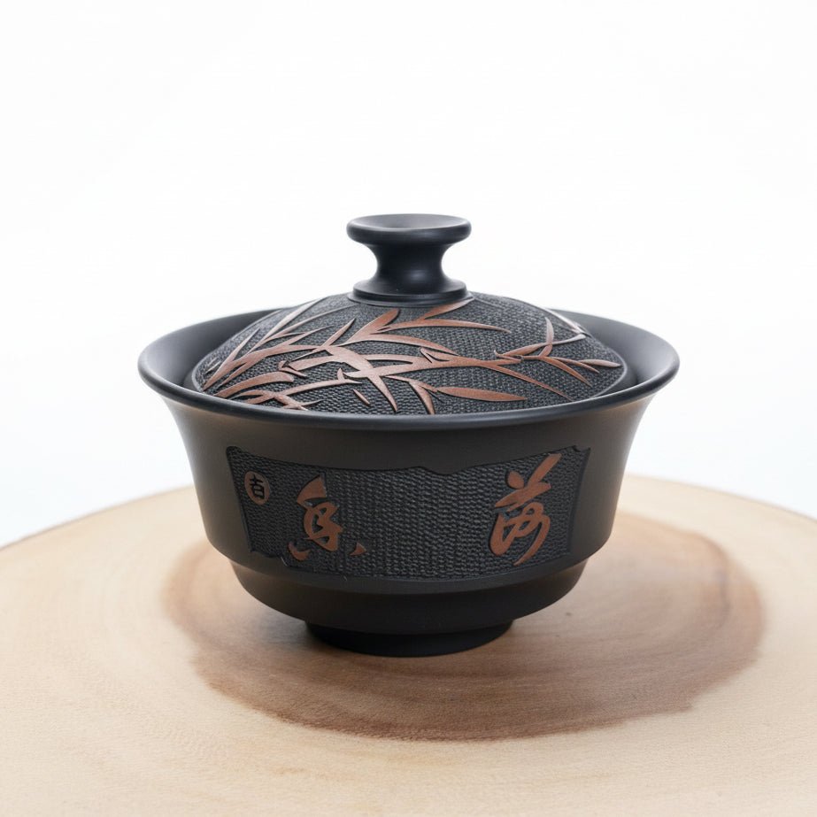 Bamboo Serenity Jianshui Handcrafted Traditional Gaiwan - Tea and Whisk
