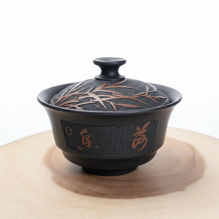 Bamboo Serenity Jianshui Handcrafted Traditional Gaiwan - Tea and Whisk
