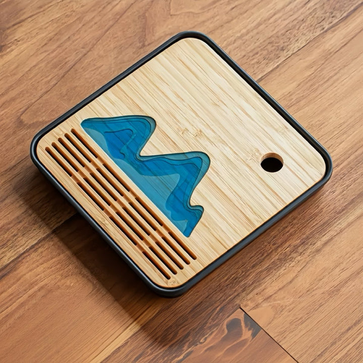 Bamboo Tea Tray / Clay Tea tray - Tea and Whisk