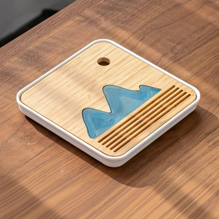 Bamboo Tea Tray / Clay Tea tray - Tea and Whisk