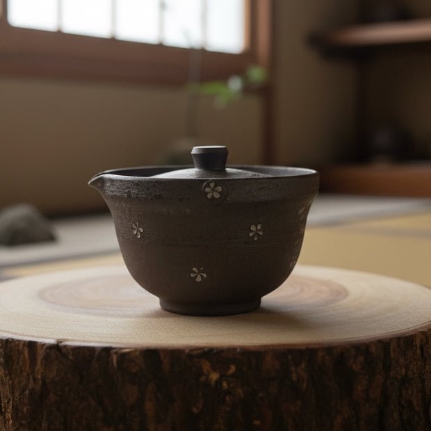 Blooming Sakura - Japanese Master Handmade Hobin Teapot - Tea and Whisk