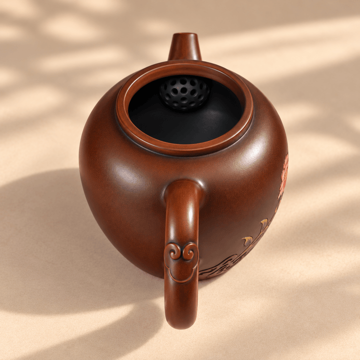 Blossom Harmony – Handmade Jianshui Clay Teapot | 90ml - Tea and Whisk