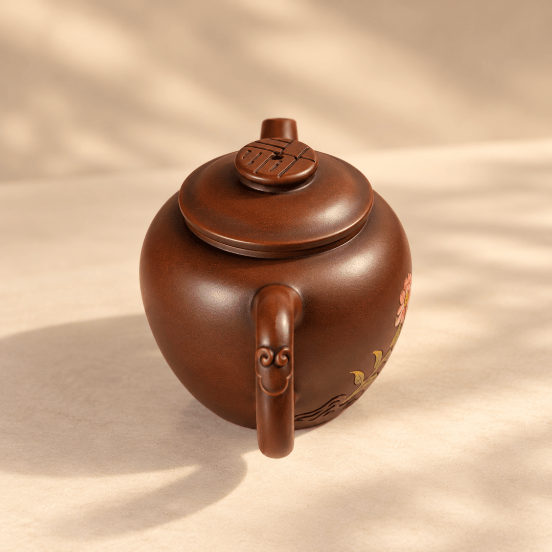 Blossom Harmony – Handmade Jianshui Clay Teapot | 90ml - Tea and Whisk