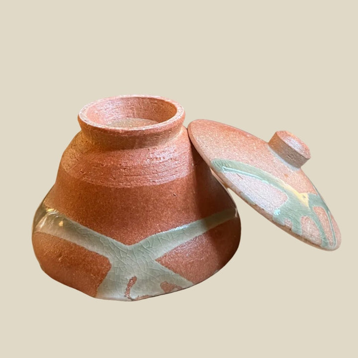 Blushing Spring - Japanese Handmade Shigayaki Hobin Shiboridashi - Tea and Whisk