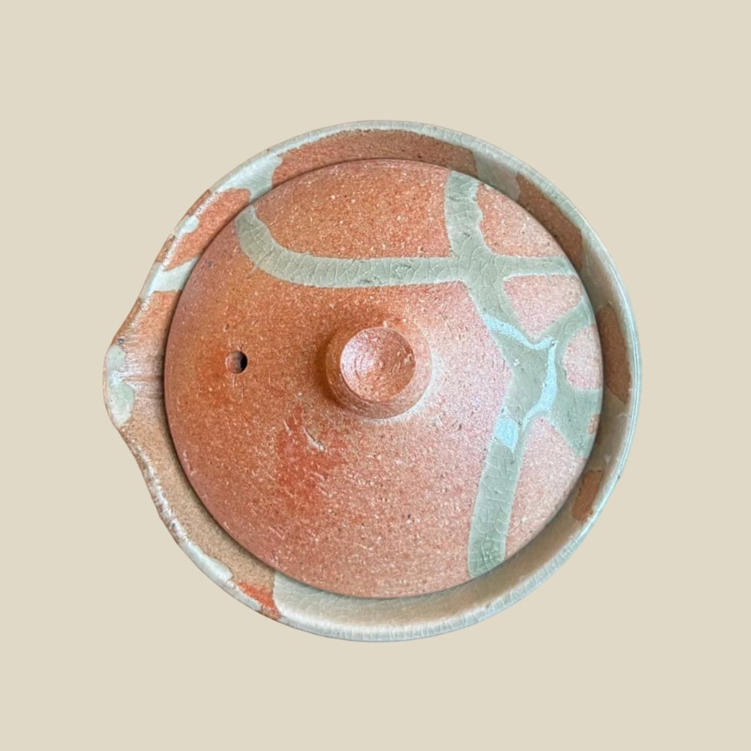 Blushing Spring - Japanese Handmade Shigayaki Hobin Shiboridashi - Tea and Whisk