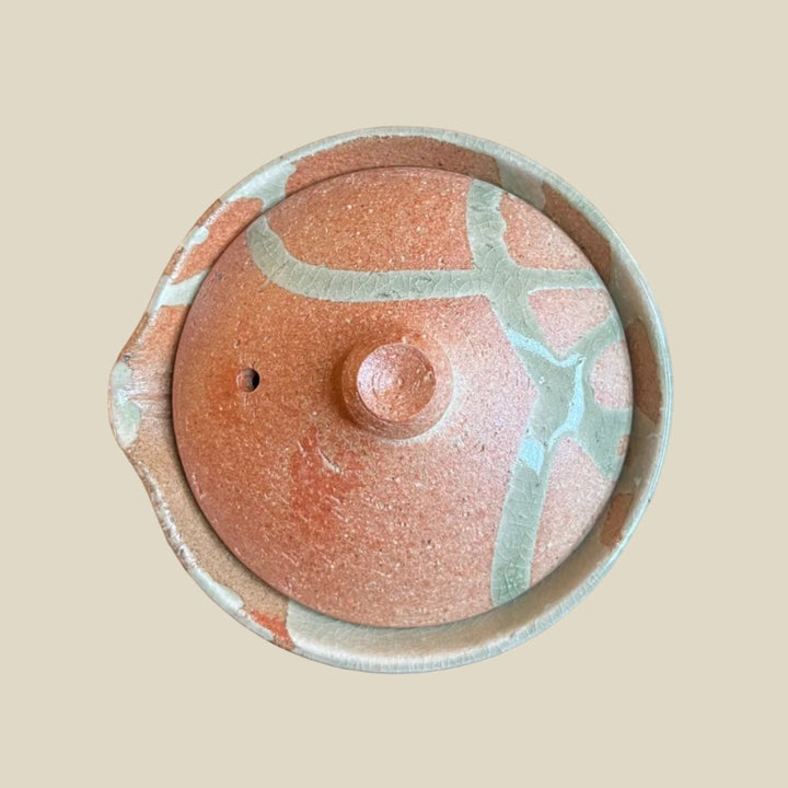 Blushing Spring - Japanese Handmade Shigayaki Hobin Shiboridashi - Tea and Whisk