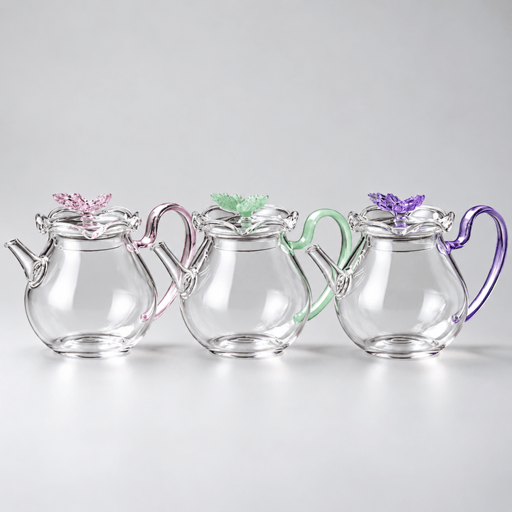 Butterfly Bloom Glass Teapot Collection - Tea and Whisk