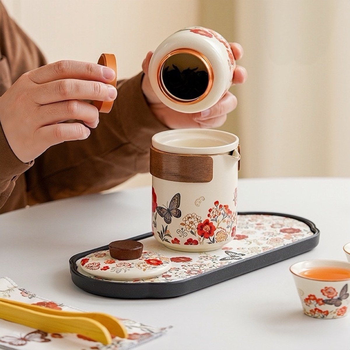 Butterfly Garden Portable Travel Gongfu Tea Brewing Set – Tea and
