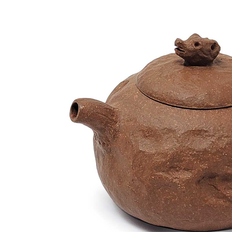 Cheetah Head Clay Teapot - Tea and Whisk