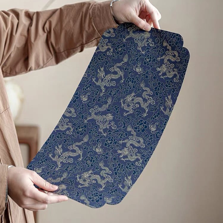 Cloud Silk Double-Sided Brocade Tea Mat (Water-Resist Edition) - Tea and Whisk